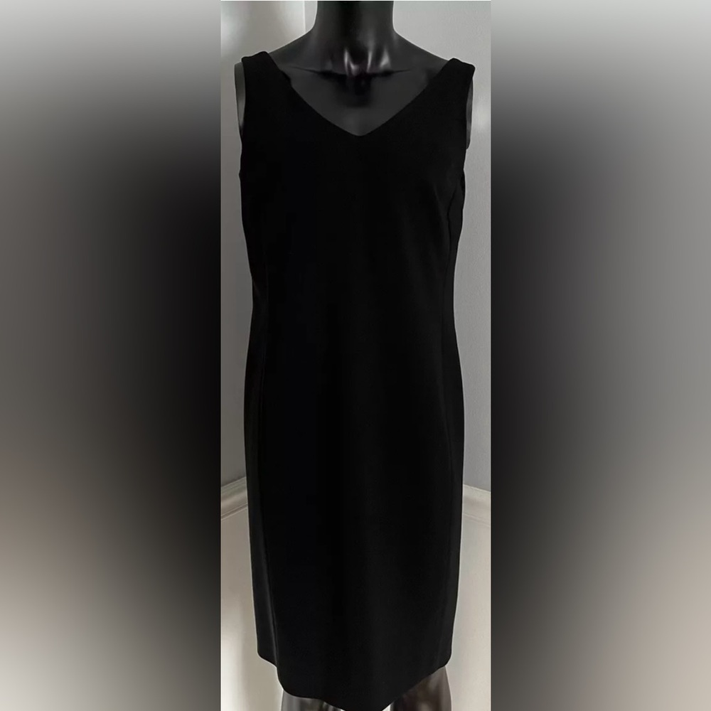 Jones New York Platinum Sheath Dress Black Size 16